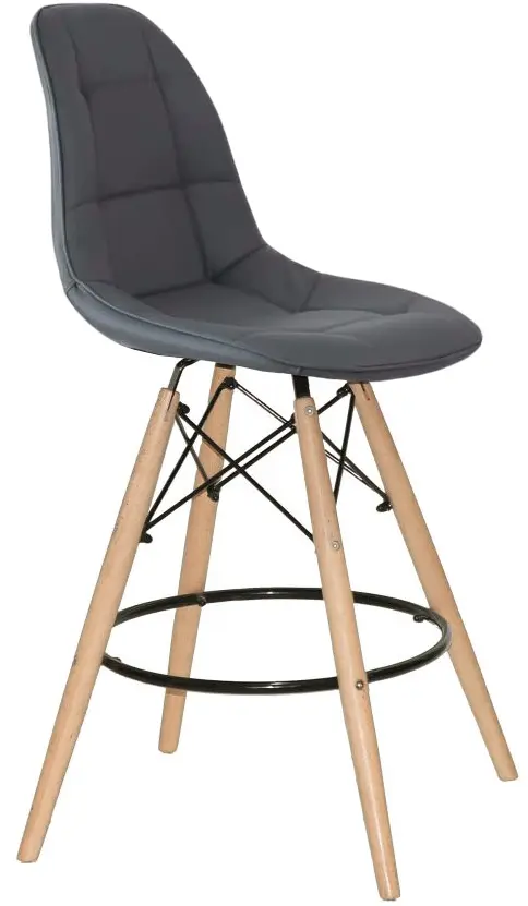 Scaun de bar Sunrise B-04 PU (Gray/Beech)