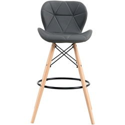 Scaun de bar Sunrise B-07 PU (Gray/Beech) Thumb