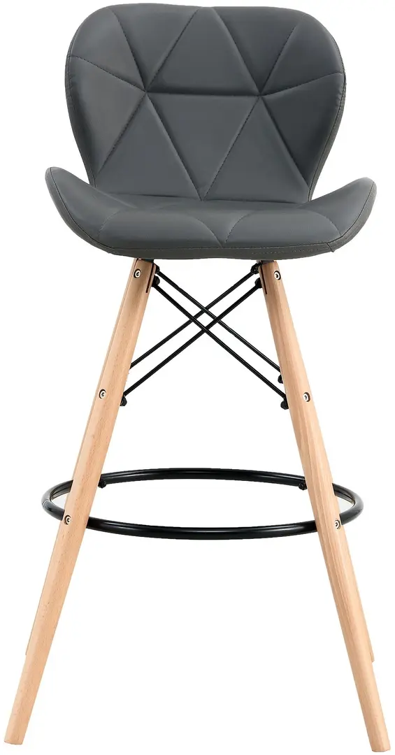 Scaun de bar Sunrise B-07 PU (Gray/Beech)