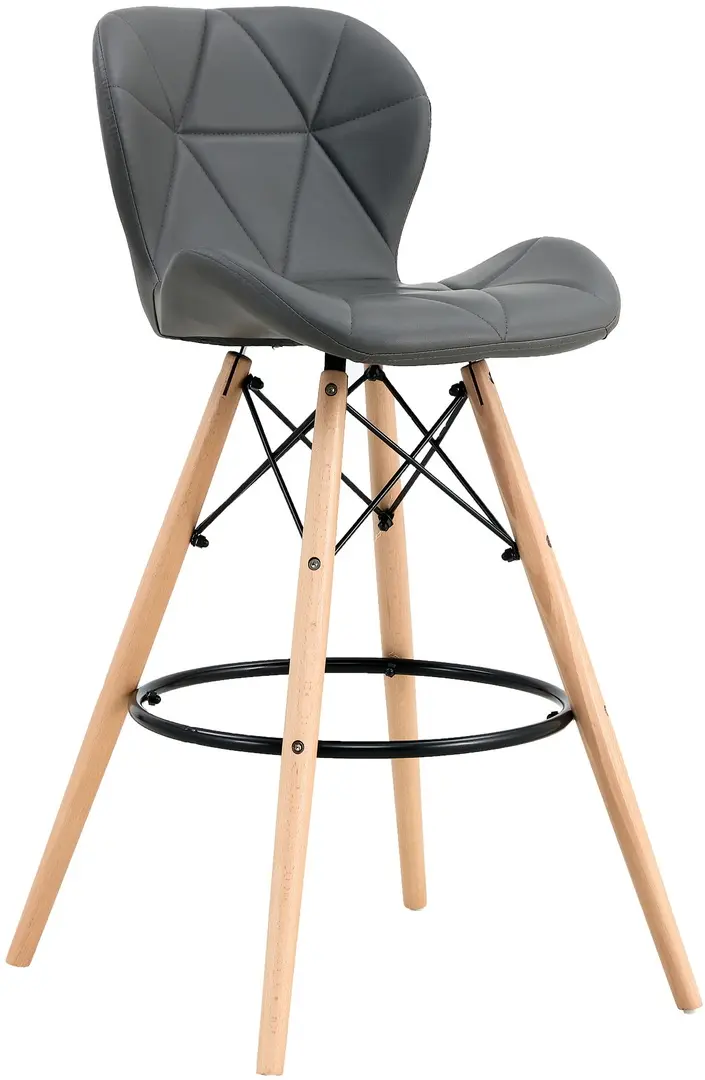Scaun de bar Sunrise B-07 PU (Gray/Beech)