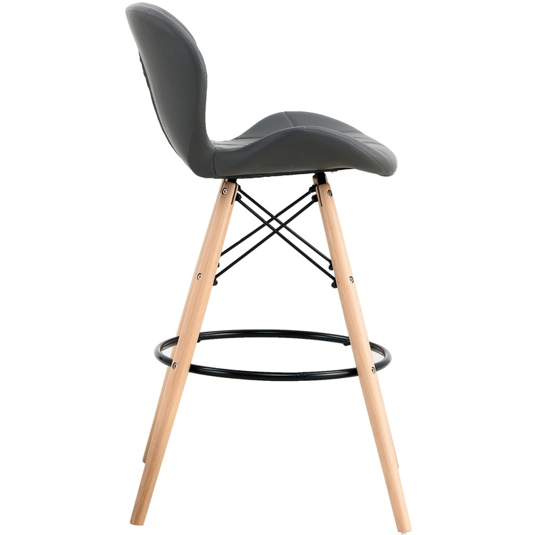 Scaun de bar Sunrise B-07 PU (Gray/Beech)