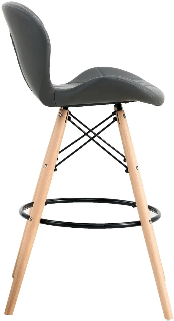 Scaun de bar Sunrise B-07 PU (Gray/Beech)