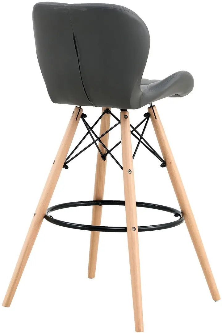 Scaun de bar Sunrise B-07 PU (Gray/Beech)