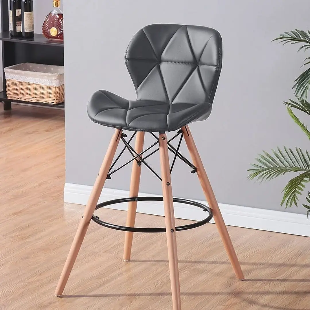 Scaun de bar Sunrise B-07 PU (Gray/Beech)