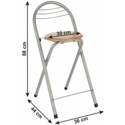 Барный стул Tempo Kondela Boxer (Beech/Aluminium) Thumb