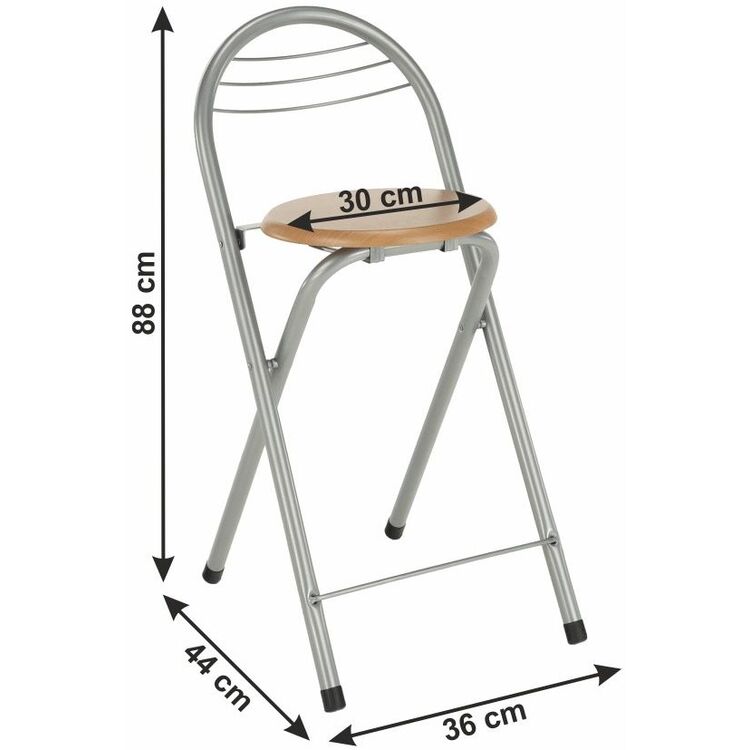Барный стул Tempo Kondela Boxer (Beech/Aluminium)