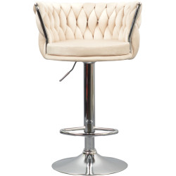 Scaun de bar Tempo Kondela Brin (Beige/Chrome) Thumb