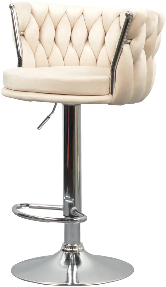 Scaun de bar Tempo Kondela Brin (Beige/Chrome) - 3