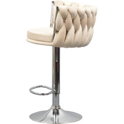 Scaun de bar Tempo Kondela Brin (Beige/Chrome) Thumb
