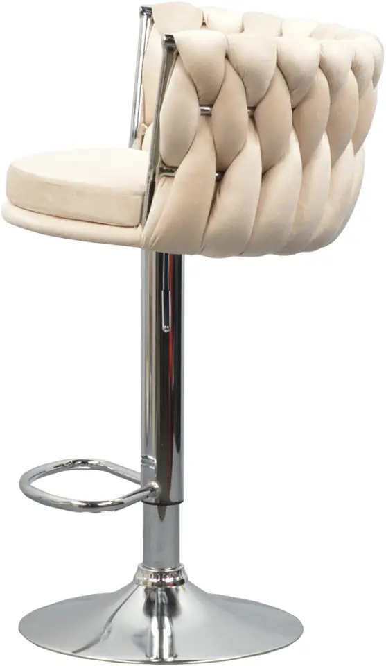 Scaun de bar Tempo Kondela Brin (Beige/Chrome) - 4