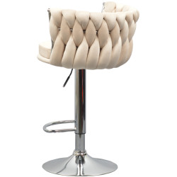 Scaun de bar Tempo Kondela Brin (Beige/Chrome) Thumb
