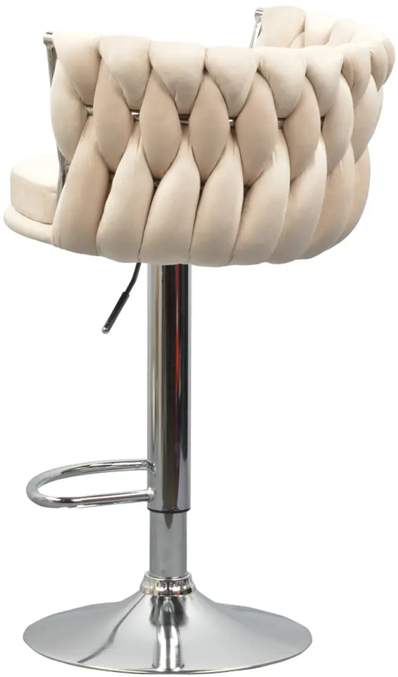 Scaun de bar Tempo Kondela Brin (Beige/Chrome) - 5