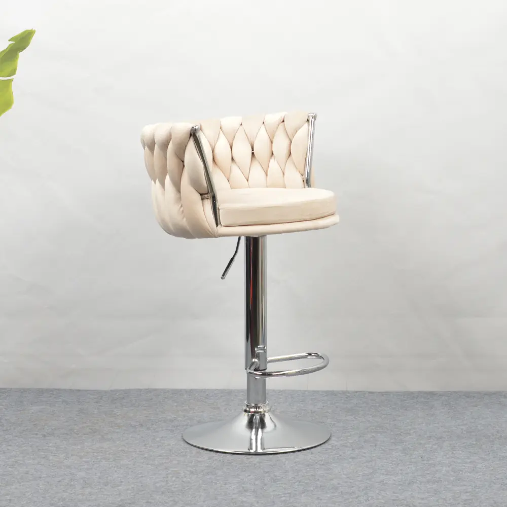 Scaun de bar Tempo Kondela Brin (Beige/Chrome)