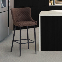 Scaun de bar Tempo Kondela Cezaria (Brown/Black)