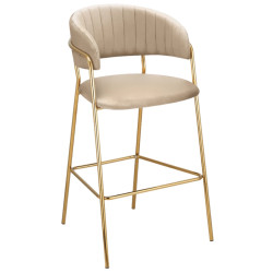 Scaun de bar Tempo Kondela Dasmin New Tip 2 (Beige/Chrome Gold) Thumb