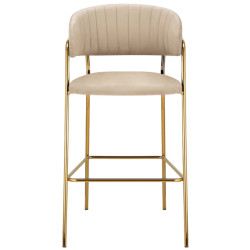 Scaun de bar Tempo Kondela Dasmin New Tip 2 (Beige/Chrome Gold) Thumb