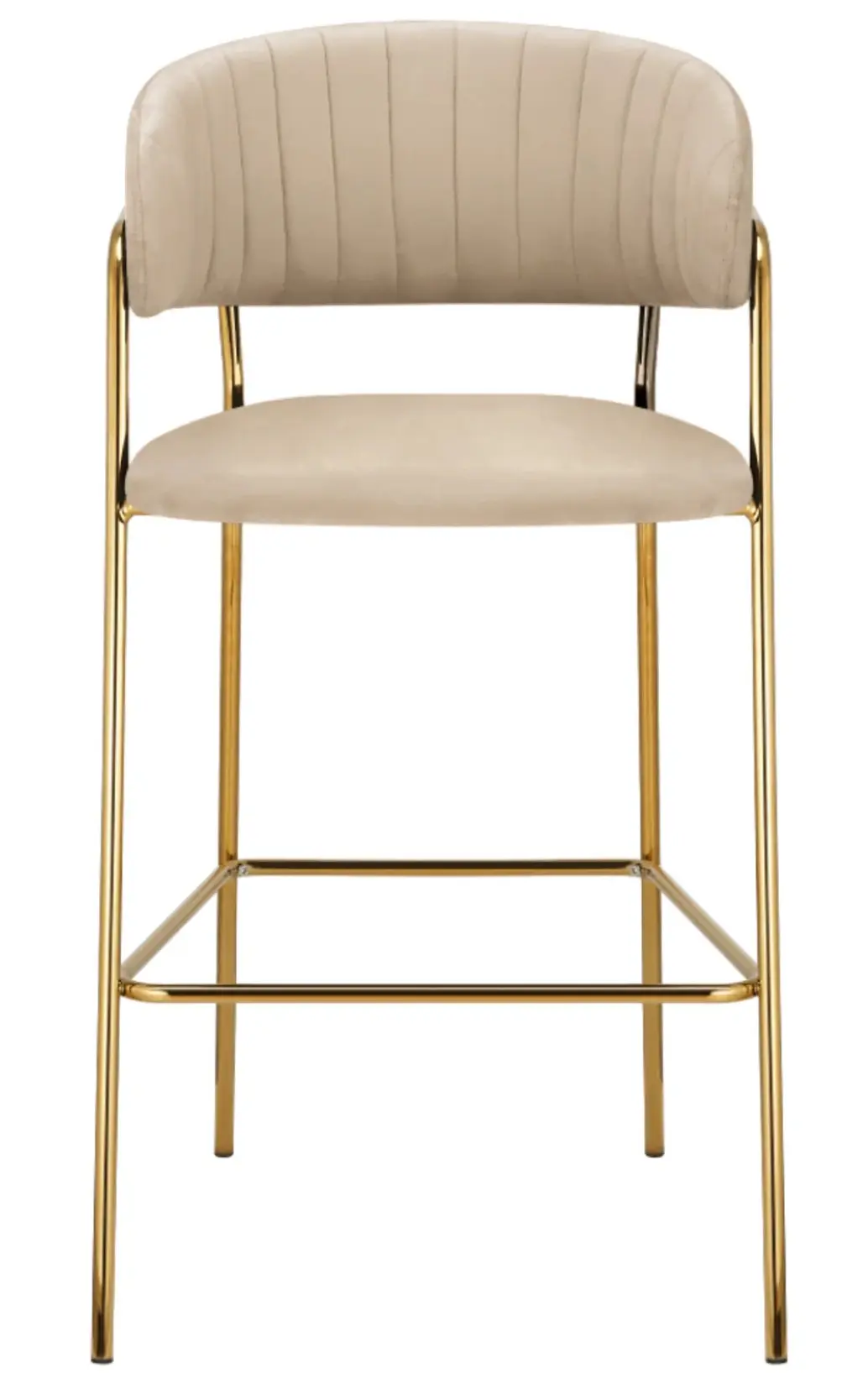 Scaun de bar Tempo Kondela Dasmin New Tip 2 (Beige/Chrome Gold) - 3