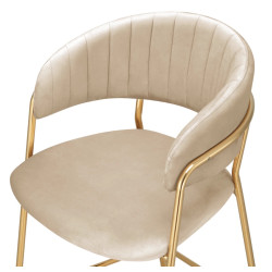 Scaun de bar Tempo Kondela Dasmin New Tip 2 (Beige/Chrome Gold) Thumb