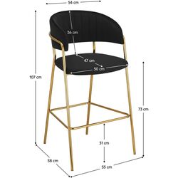 Барный стул Tempo Kondela Dasmin Tip 2 (Black/Gold) Thumb