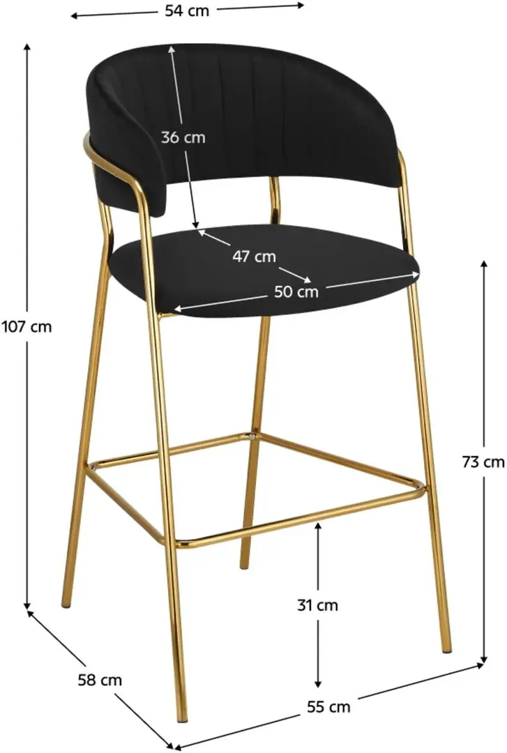 Барный стул Tempo Kondela Dasmin Tip 2 (Black/Gold)