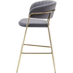 Scaun de bar Tempo Kondela Dasmin Tip 2 (Gray Brown/Golden) Thumb