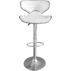 Scaun de bar Tempo Kondela Hedli (White/Chrome) Thumb