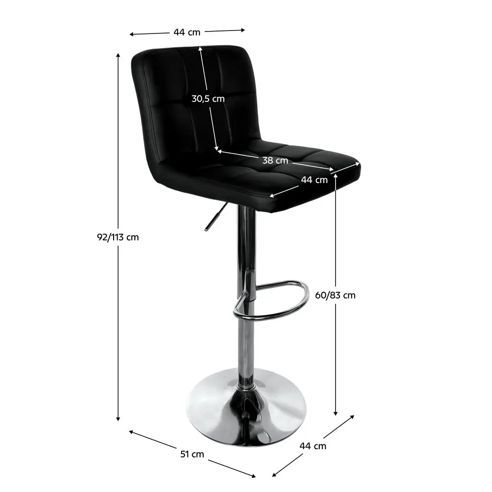Барный стул Tempo Kondela Kandy 2 NEW (Black/Chrome) - 4