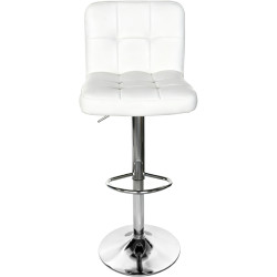 Scaun de bar Tempo Kondela Kandy 2 New (White/Chrome) Thumb