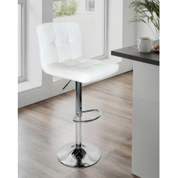 Scaun de bar Tempo Kondela Kandy 2 New (White/Chrome)