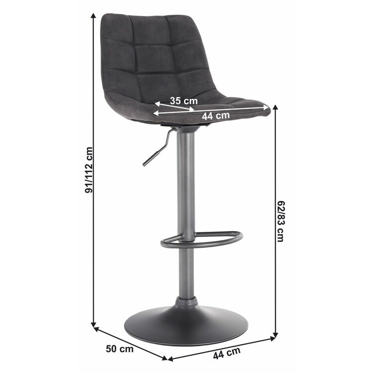 Scaun de bar Tempo Kondela Lahela (Gray/Black)