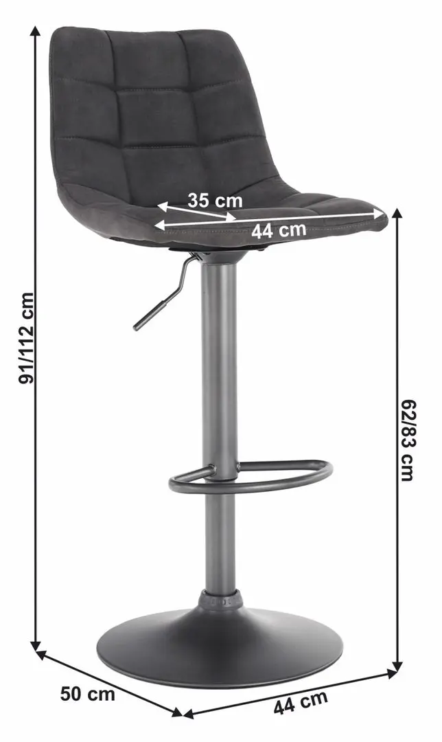 Барный стул Tempo Kondela Lahela (Gray/Black)