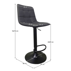 Scaun de bar Tempo Kondela Lahela NEW (Grey/Black) Thumb