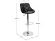 Scaun de bar Tempo Kondela Marid Leather (Black/Chrome)