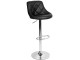 Scaun de bar Tempo Kondela Marid Leather (Black/Chrome)