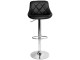 Scaun de bar Tempo Kondela Marid Leather (Black/Chrome)