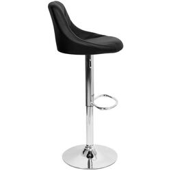 Барный стул Tempo Kondela Marid Leather (Black/Chrome) Thumb