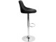 Scaun de bar Tempo Kondela Marid Leather (Black/Chrome)