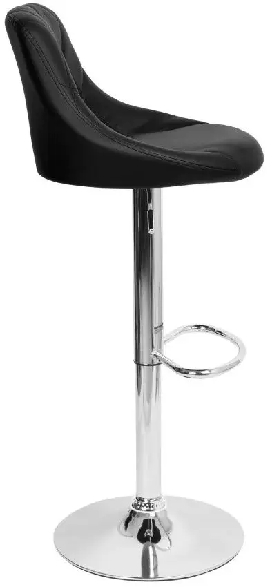 Scaun de bar Tempo Kondela Marid Leather (Black/Chrome)
