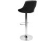 Scaun de bar Tempo Kondela Marid Leather (Black/Chrome)