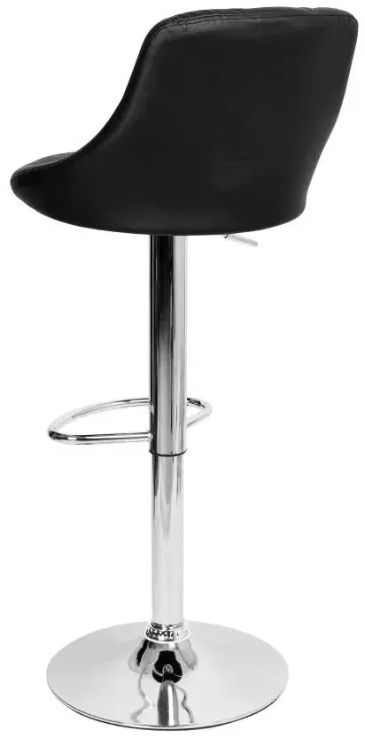Scaun de bar Tempo Kondela Marid Leather (Black/Chrome)