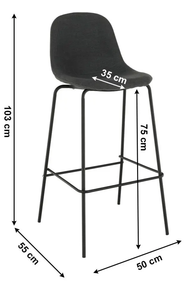 Барный стул Tempo Kondela Mariola 2 New (Dark Gray)