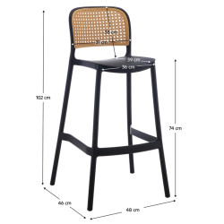 Scaun de bar Tempo Kondela Ravid New Typ 3 (Black/Beige) Thumb
