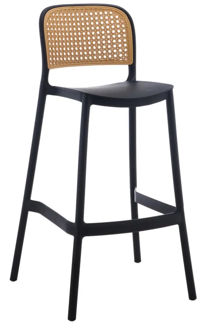 Scaun de bar Tempo Kondela Ravid New Typ 3 (Black/Beige)