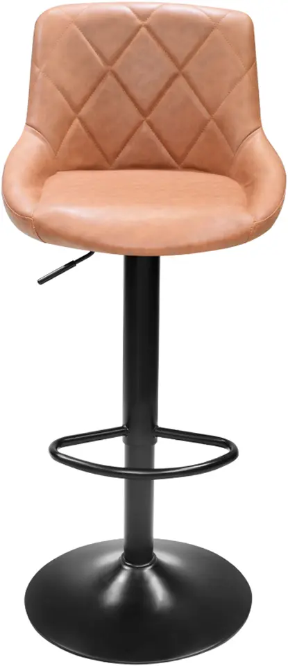 Scaun de bar Tempo Kondela Terkan New (Cognac/Black)