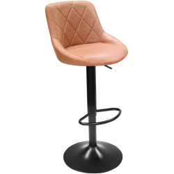 Scaun de bar Tempo Kondela Terkan New (Cognac/Black) Thumb