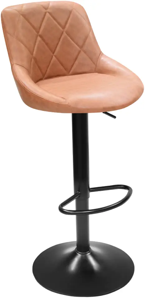 Scaun de bar Tempo Kondela Terkan New (Cognac/Black)