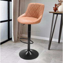 Scaun de bar Tempo Kondela Terkan New (Cognac/Black)