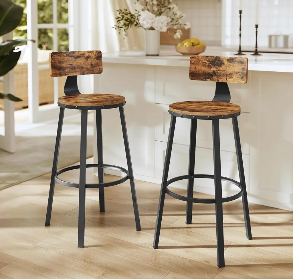 Набор барных стульев Vasagle LBC026B01V1 (Rustic Brown/Black)