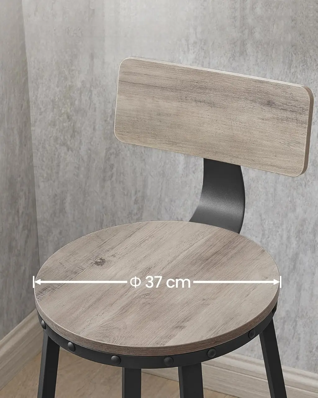 Набор барных стульев Vasagle LBC026B02 (Greige/Black) - 8