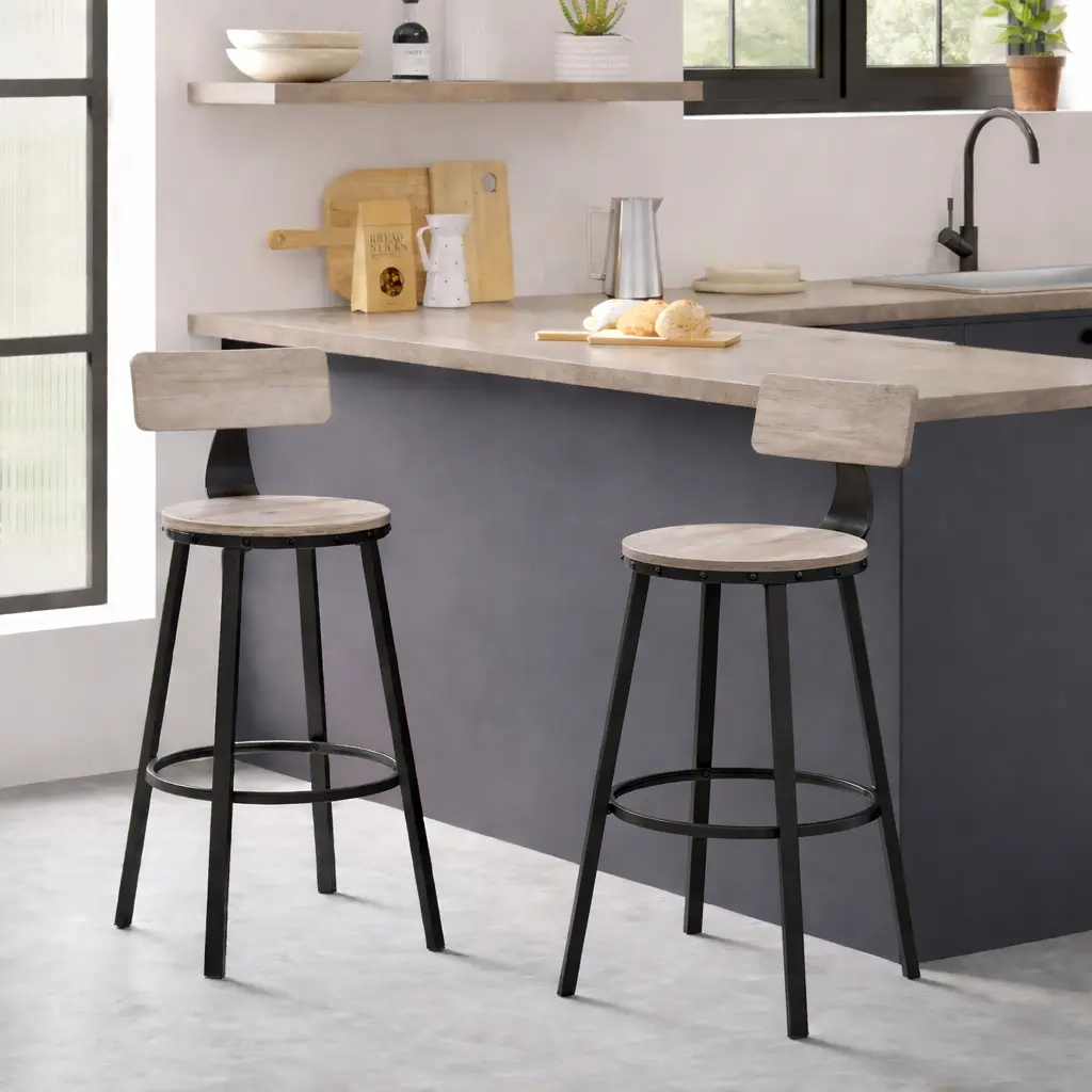 Набор барных стульев Vasagle LBC026B02 (Greige/Black)